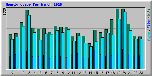 Hourly usage for March 2026