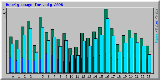 Hourly usage for July 2026
